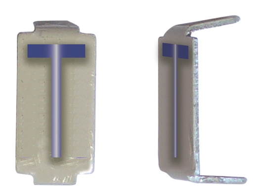 [MICCD041] LOT 25 LETTRE 6X11 ALU IVOIRE/BLEU PRE-PLIEE T *